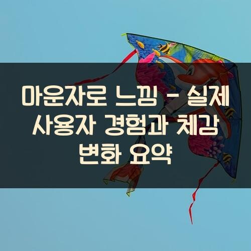 마운자로 느낌 - 실제 사용자 경험과 체감 변화 요약