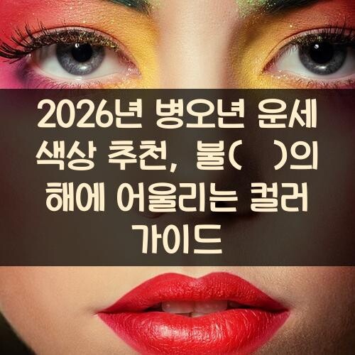 2026년 병오년 운세 색상 추천, 불(火)의 해에 어울리는 컬러 가이드