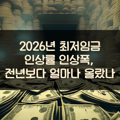 2026년 최저임금 인상률 인상폭, 전년보다 얼마나 올랐나?