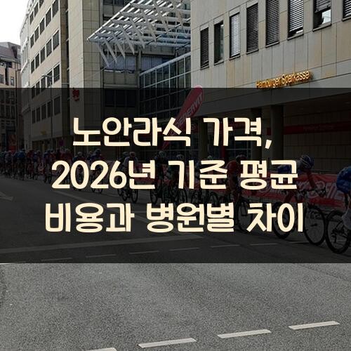 노안라식 가격, 2026년 기준 평균 비용과 병원별 차이
