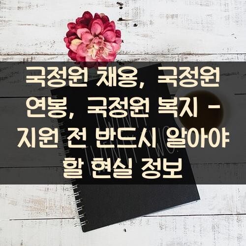 국정원 채용, 국정원 연봉, 국정원 복지 - 지원 전 반드시 알아야 할 현실 정보