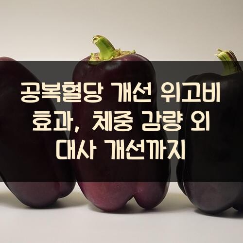공복혈당 개선 위고비 효과, 체중 감량 외 대사 개선까지