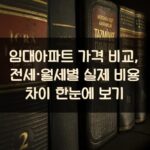 임대아파트 가격 비교, 전세·월세별 실제 비용 차이 한눈에 보기