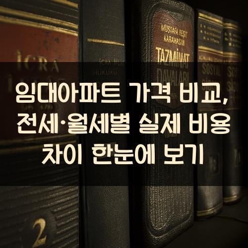 임대아파트 가격 비교, 전세·월세별 실제 비용 차이 한눈에 보기