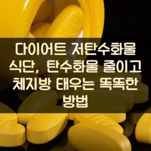 다이어트 저탄수화물 식단, 탄수화물 줄이고 체지방 태우는 똑똑한 방법