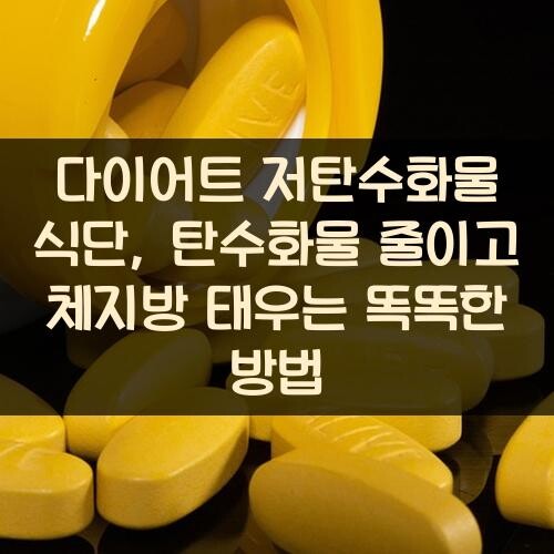 다이어트 저탄수화물 식단, 탄수화물 줄이고 체지방 태우는 똑똑한 방법
