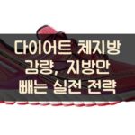 다이어트 체지방 감량, 지방만 빼는 실전 전략