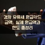 경차 유류세 환급카드 금액, 실제 환급액과 한도 총정리