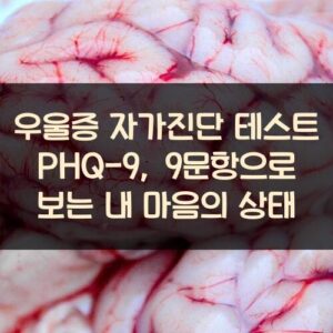 우울증 자가진단 테스트 PHQ-9, 9문항으로 보는 내 마음의 상태